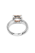 Chatelaine Ring With Morganite, 18K Rose Gold And Pave Diamonds